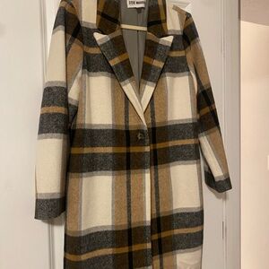 Steve Madden Cher Plaid Coat